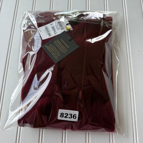 Cashmere NEW! Charter Club Luxury Burgundy size XS Open Cardigan - Picture 8 of 8